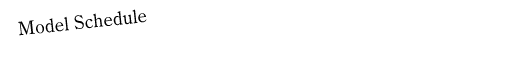スケジュールの一例